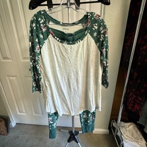 Disney Forest Green Character Pajamas